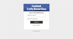 Desktop Screenshot of fbtrafficmasterclass.com